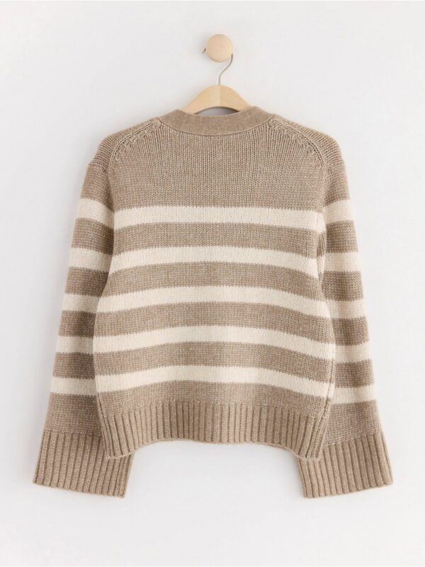 Cardigan with striped pattern - 3000037-9806