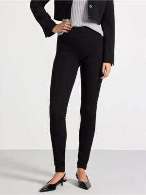 Ribbed leggings with brushed inside - 3000148-80