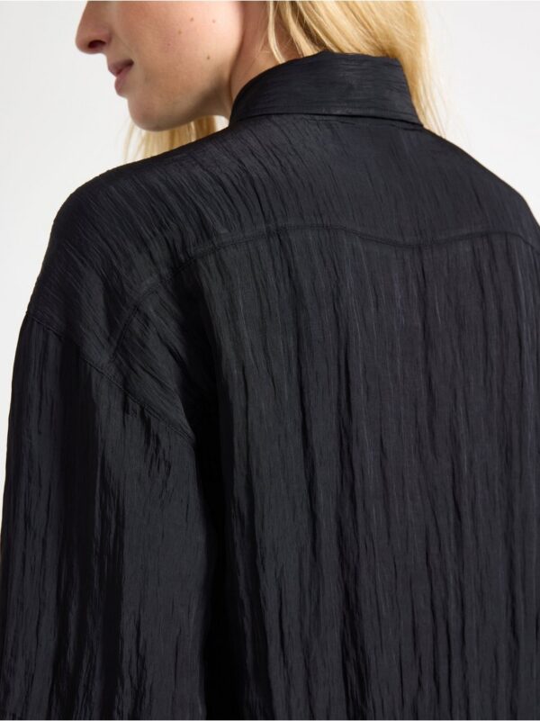 Blouse with crinkled texture - 3000254-80