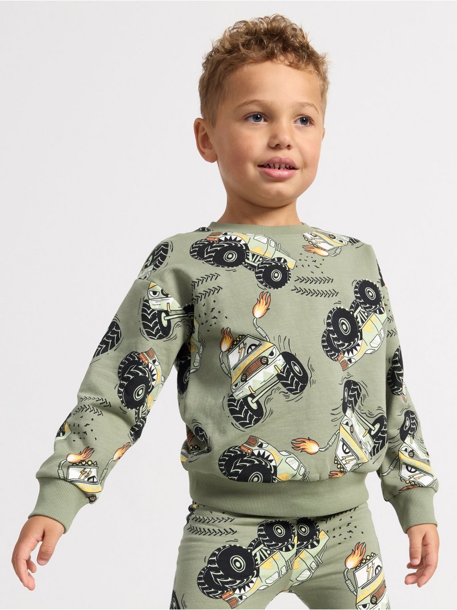 Dukserica – Sweatshirt with monster trucks