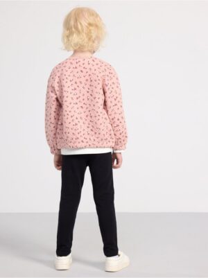 Leggings with knee patches and brushed inside - 7403605-80