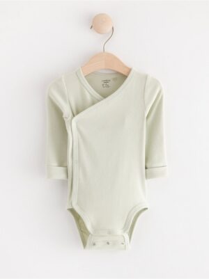 Ribbed wrap bodysuit - 8190532-1110