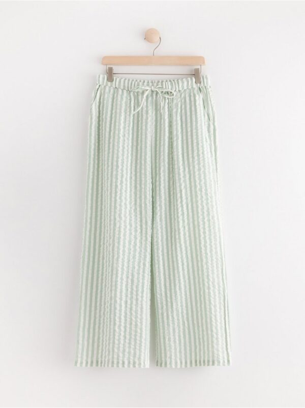 Pyjama trousers in seersucker - 8579929-9353