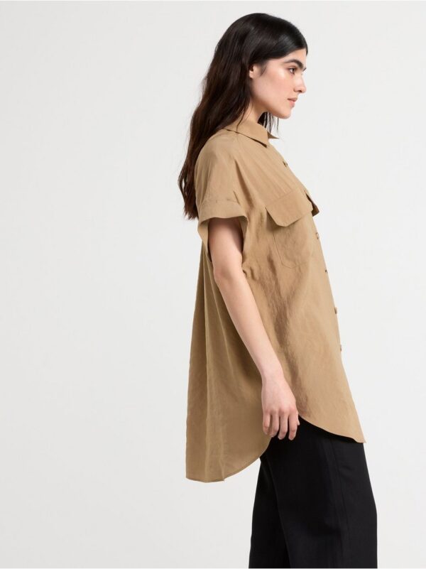 Short sleeve blouse with pockets - 8598320-5895