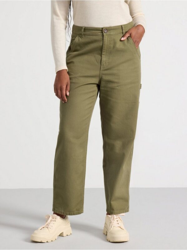 Twill trousers in cotton - 8634118-6745
