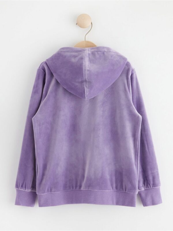 Velour zip hoodie - 8636625-6927