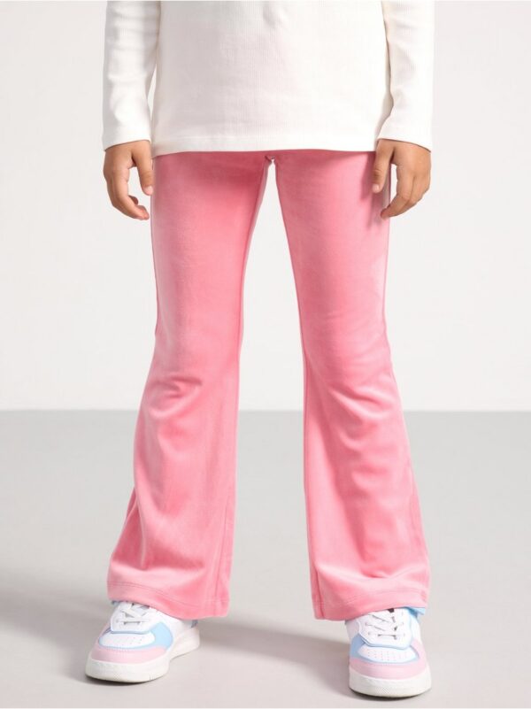 Flared velour trousers - 8636626-1031