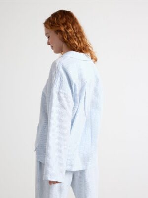 Pyjama shirt in seersucker - 8673001-7859