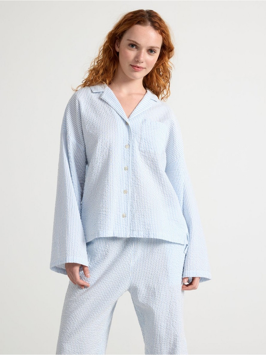 Pidzama gornji deo – Pyjama shirt in seersucker