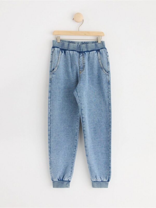 Joggers with denim look - 8684107-9392