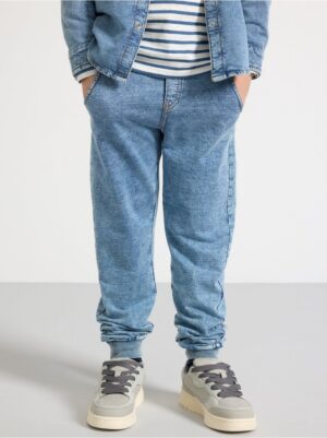 Joggers with denim look - 8684107-9392