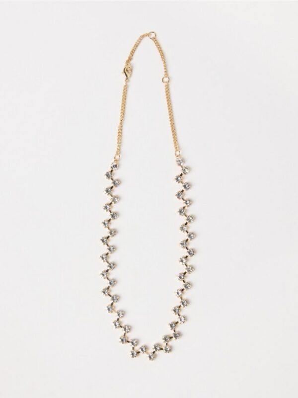 Necklace with rhinestones - 8691870-20