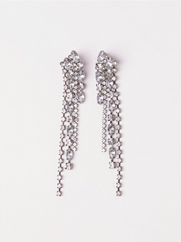 Long rhinestone earrings - 8691875-150