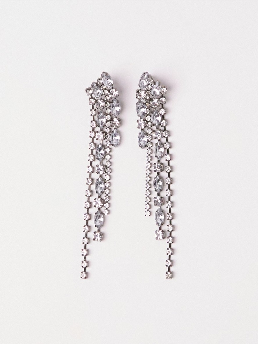 Mindjuse – Long rhinestone earrings