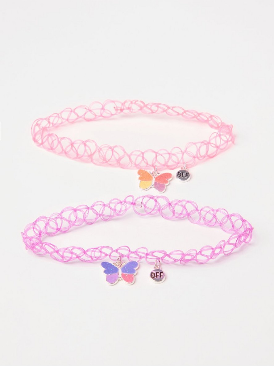 Ogrlica – 2-pack Necklace with butterflies