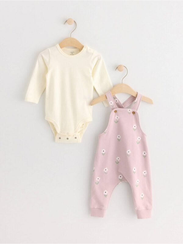 Set with bodysuit and bib trousers - 8693927-7736