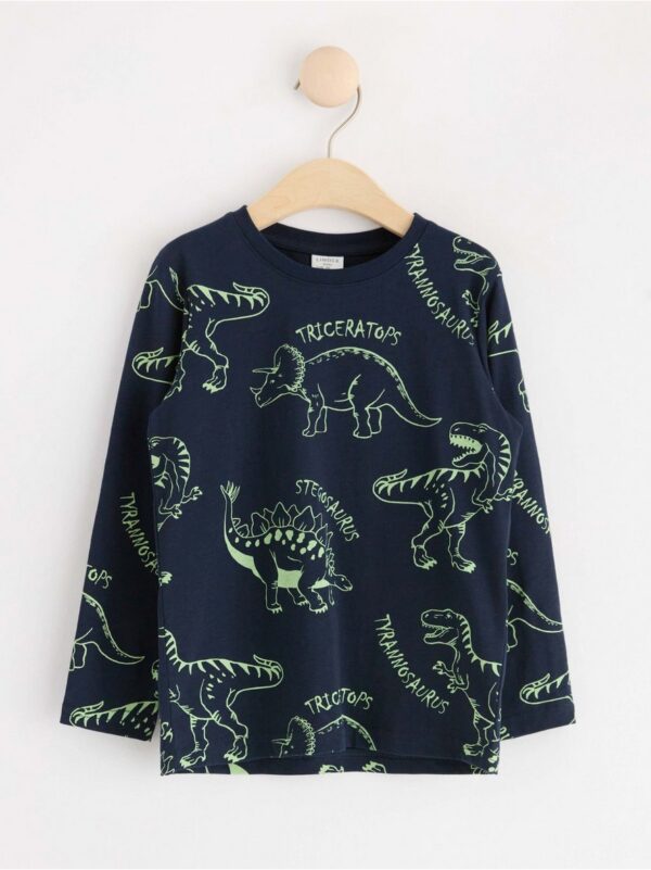 Long sleeve top with dinosaurs - 8695470-2521