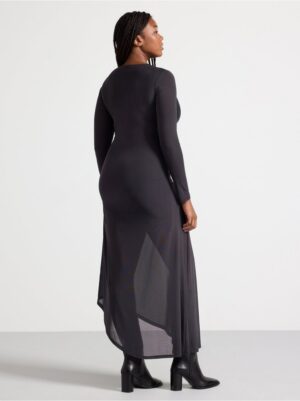 Midi dress with asymmetrical shape - 3000051-9608