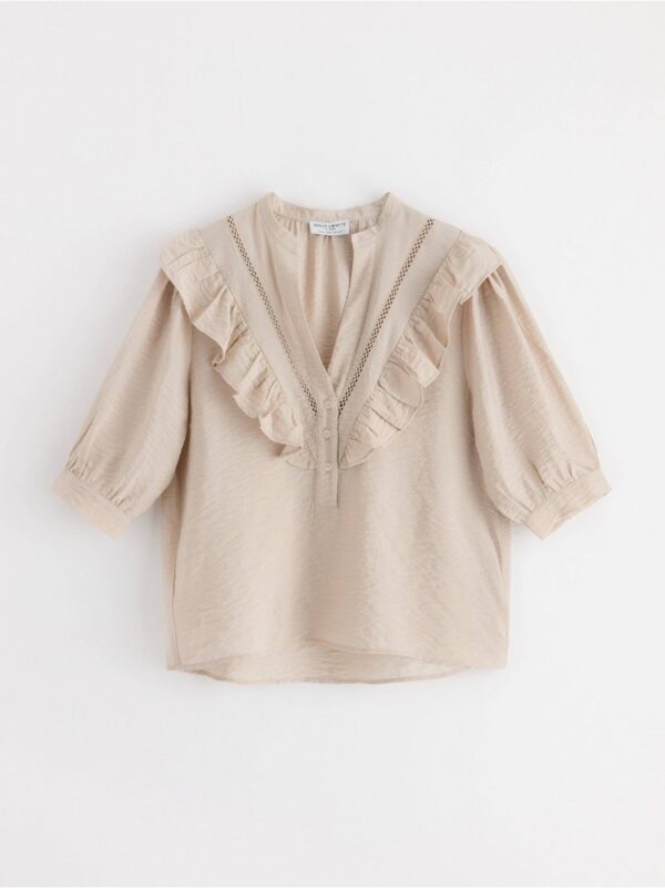 Short-sleeved Blouse - 3000132-4344