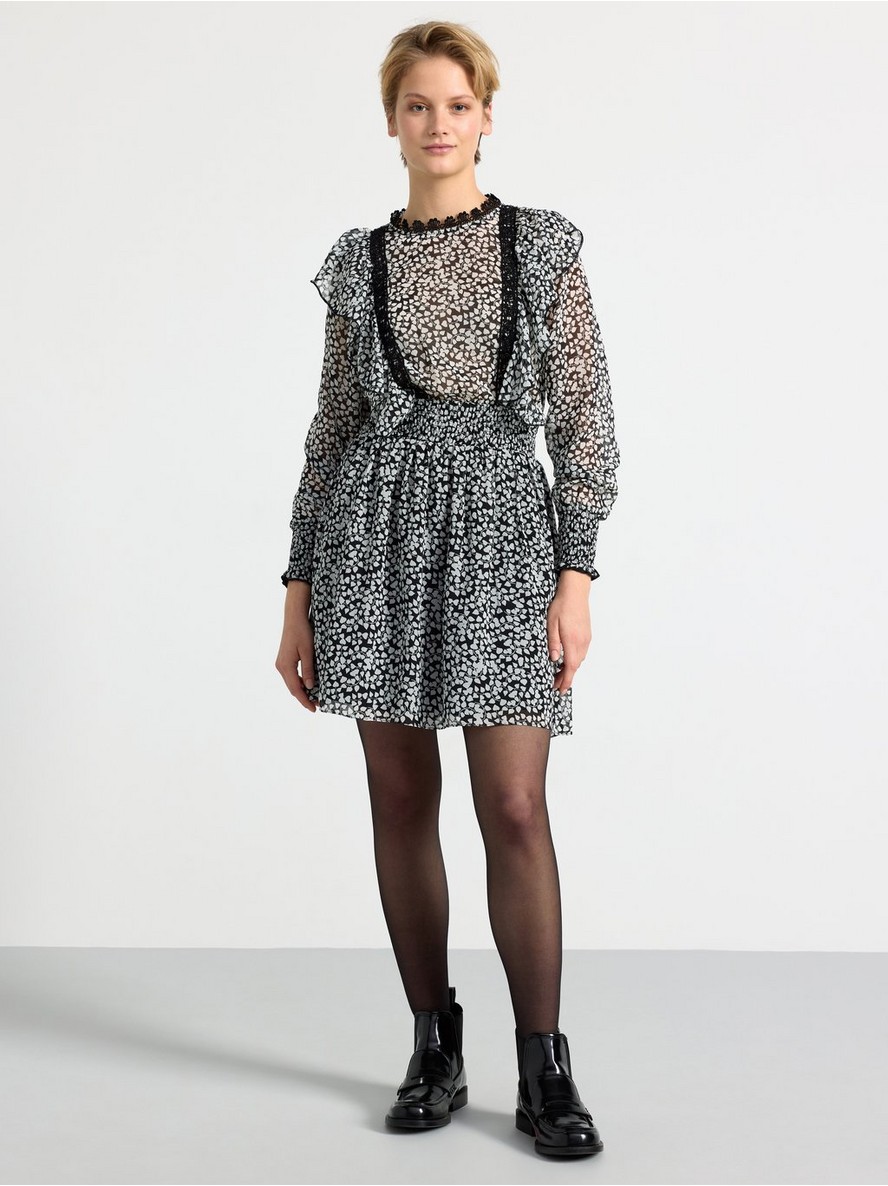 Haljina – Dress in chiffon with allover pattern