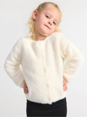 Cardigan in feather yarn - 8652344-325