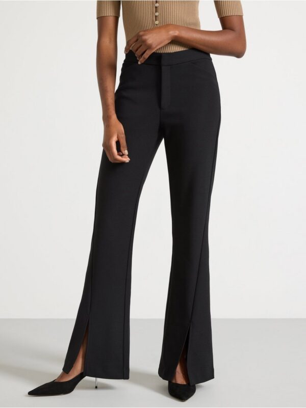 Flared Trousers with slit - 3000231-80
