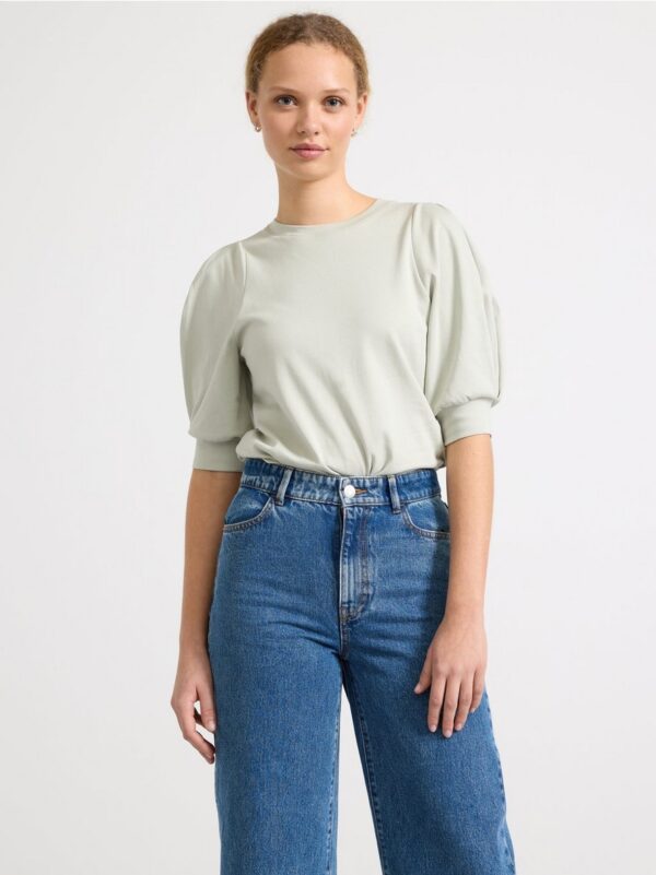 Top with puff sleeves - 3000287-6724