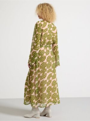 Patterned wrap dress - 3000290-9615