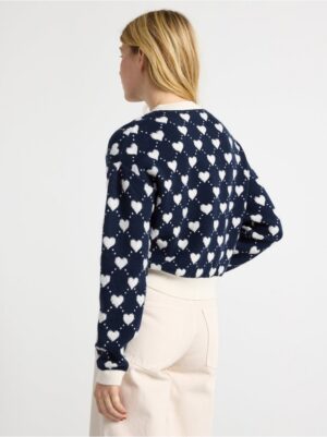 Jacquard knitted Cardigan - 3000325-2150