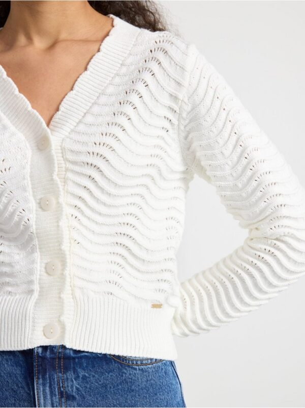 Pattern knit Cardigan - 3000332-300