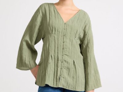 Crinkled Blouse - 3000418-5601