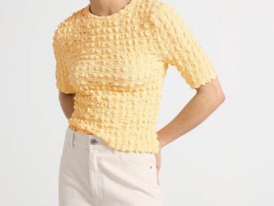 Textured Short sleeve top - 3000494-5548
