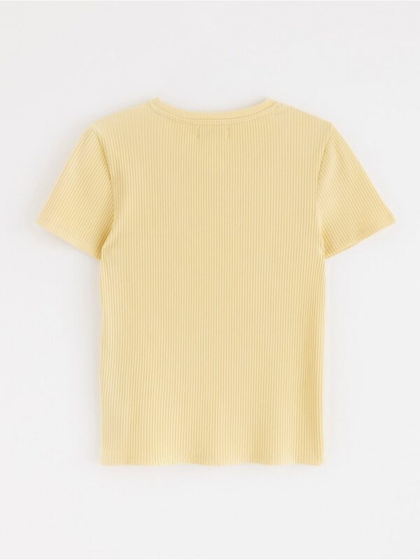 Ribbed short sleeve top - 8555247-5546