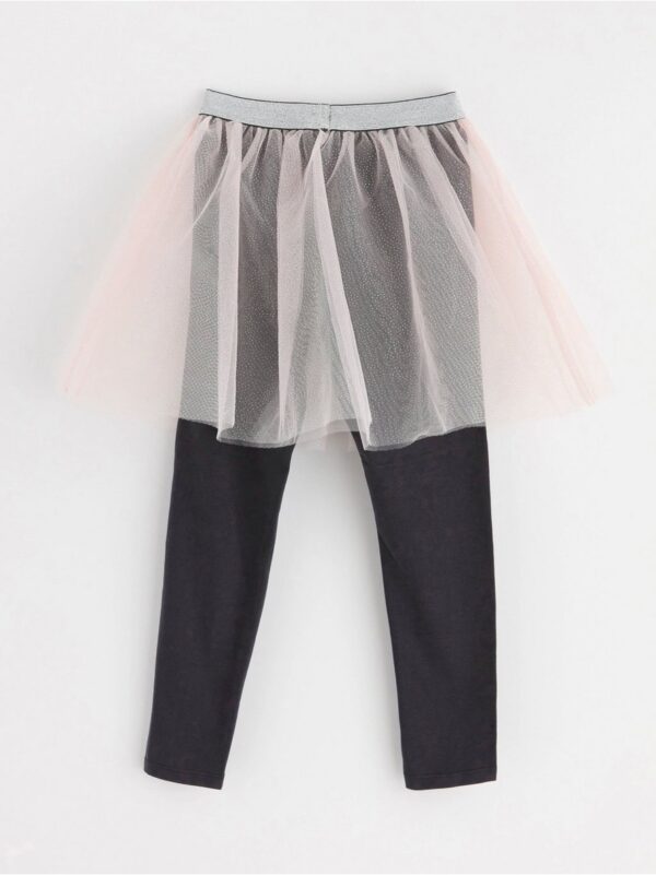 Leggings with tulle skirt - 8675651-7491