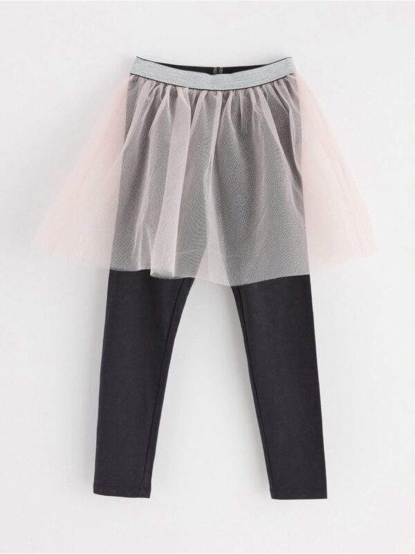 Leggings with tulle skirt - 8675651-7491