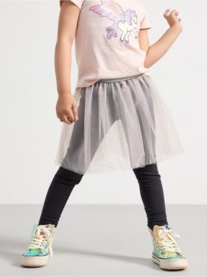 Leggings with tulle skirt - 8675651-7491