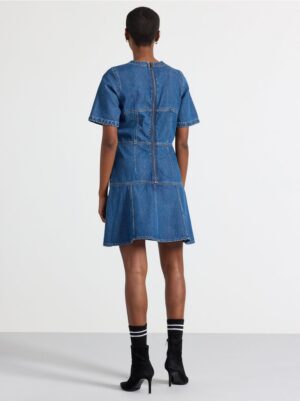 Short-sleeved Denim dress - 3000100-791