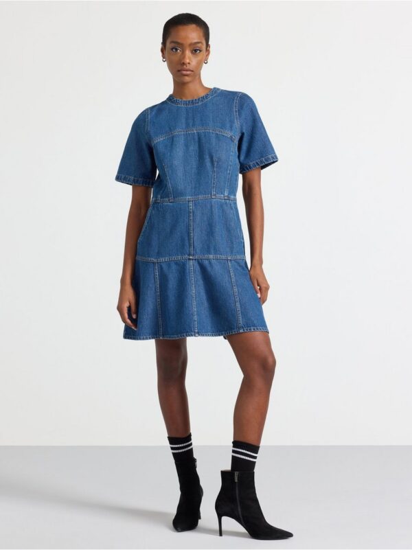 Short-sleeved Denim dress - 3000100-791