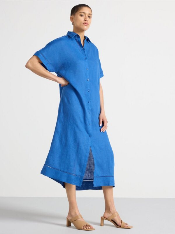 Shirt dress in linen - 3000390-2023