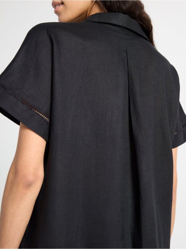 Shirt dress in linen - 3000390-80