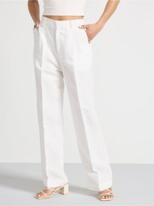 Straight Trousers in linen blend - 3000624-7862