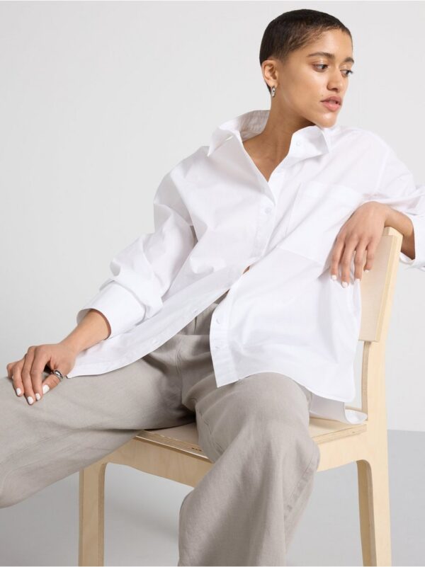 BELLA  Straight Trousers in linen - 3000674-8656