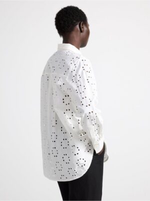 Shirt with broderie anglaise - 3001109-7862