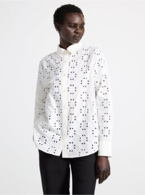 Shirt with broderie anglaise - 3001109-7862
