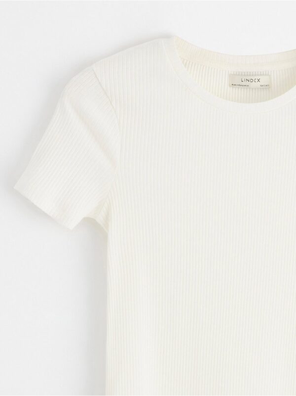 Ribbed short sleeve top - 8555247-300
