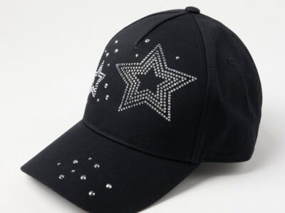 Cap with rhinestones - 8707645-80