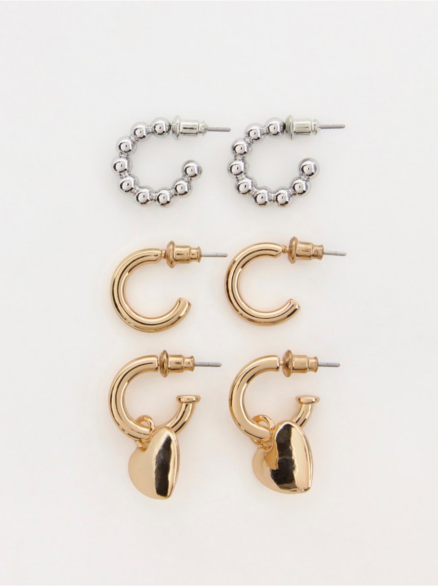 Mindjuse – 3-pack   Hoop earrings