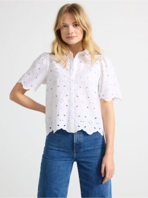 Blouse with broderie anglaise - 3000230-70