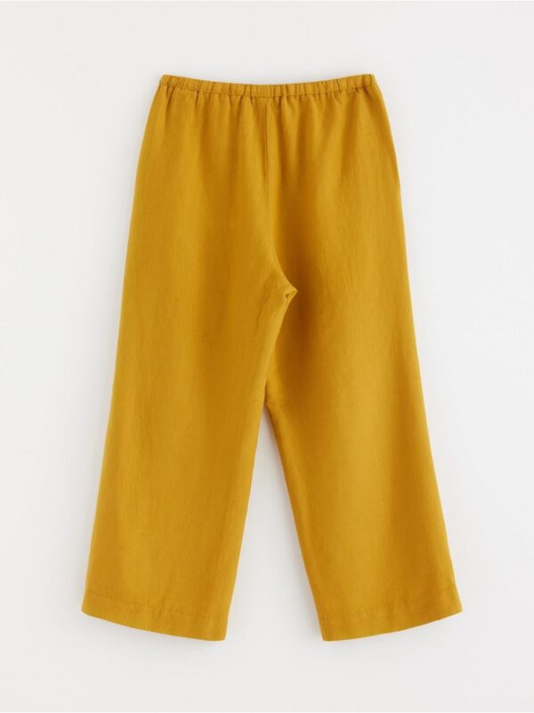 BELLA Straight cropped trousers in linen blend - 3000499-5954