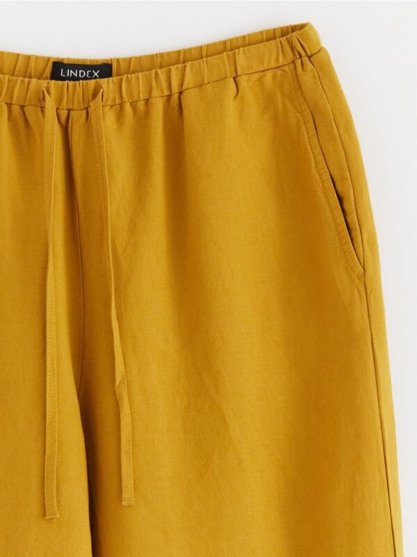 BELLA Straight cropped trousers in linen blend - 3000499-5954
